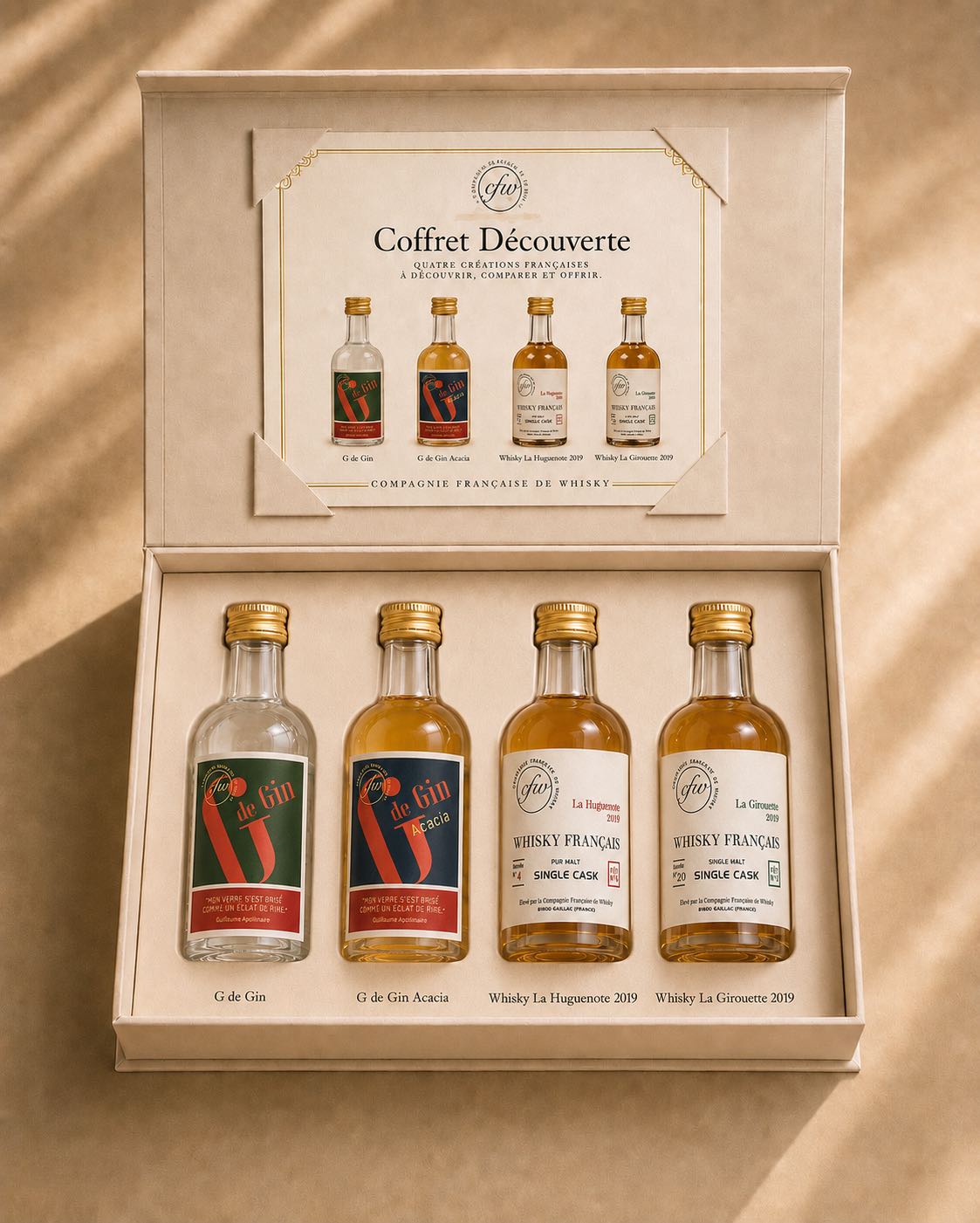 Coffret Découverte Gin & Whisky — 4 × 5 cl