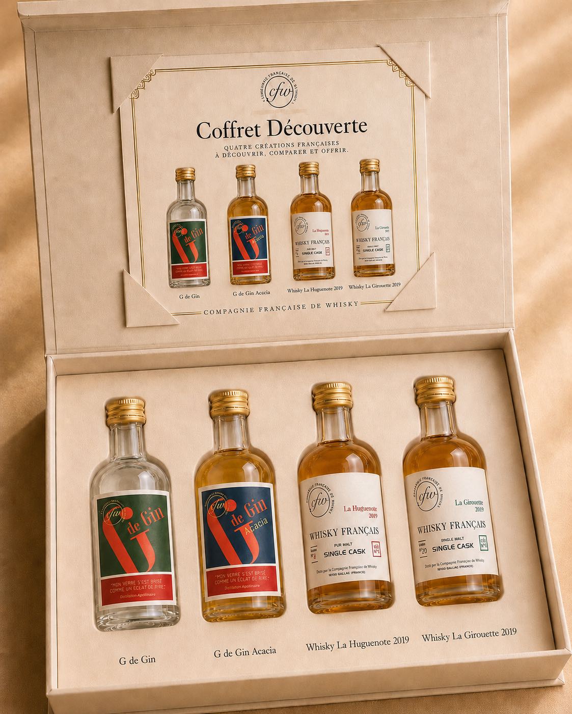 Coffret Découverte Gin & Whisky — 4 × 5 cl